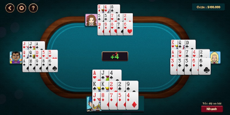 Tiến trình diễn ra một ván game đánh bài poker u888